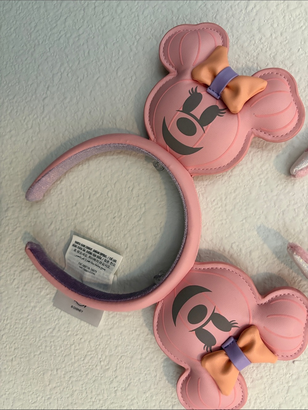 Pink Minnie Halloween Ear Headband